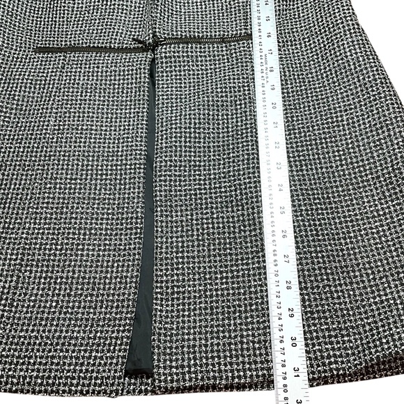 ANNE KLEIN Fully Lined Long Line Open Front Blazer Wide Lapels Zipper Detail S - Picture 7 of 9